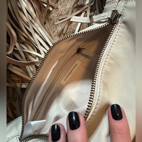 Anthropologie “Cascade” Fringe Leather Shoulder Bag - Picture 2 of 6